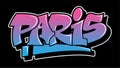 Graffiti style lettering text design